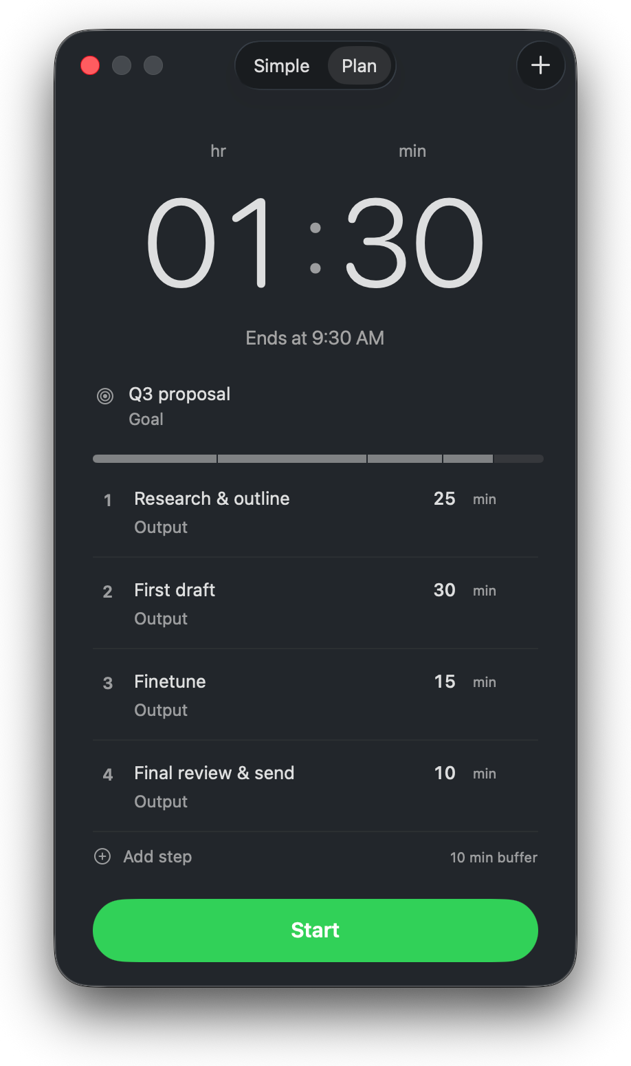 Time Over Scope — plan